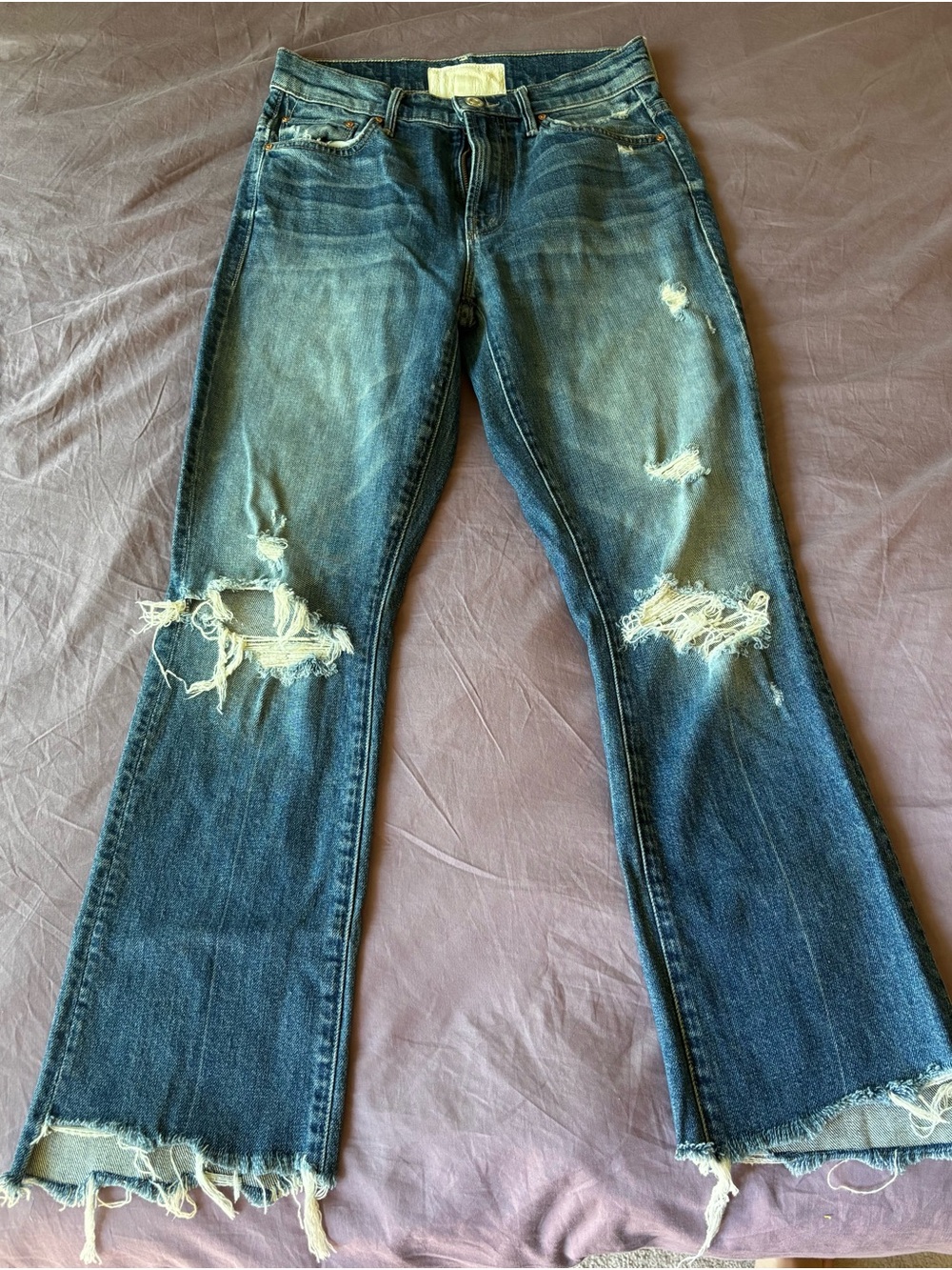 MOTHER Distressed ankle Jeans